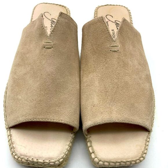 Gaimo Anthropologie Suede/Leather Espadrille Size 10,5 Handymade in Spain - Picture 1 of 8